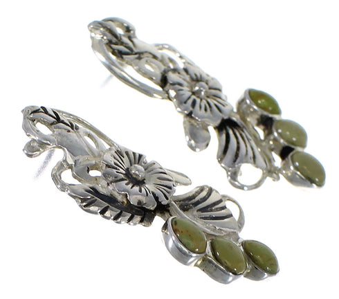 Authentic Sterling Silver Turquoise Flower Post Earrings AX49462